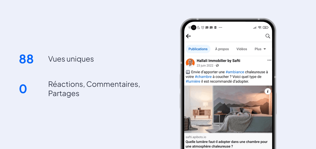 Exemple de post générique considéré dans notre Étude